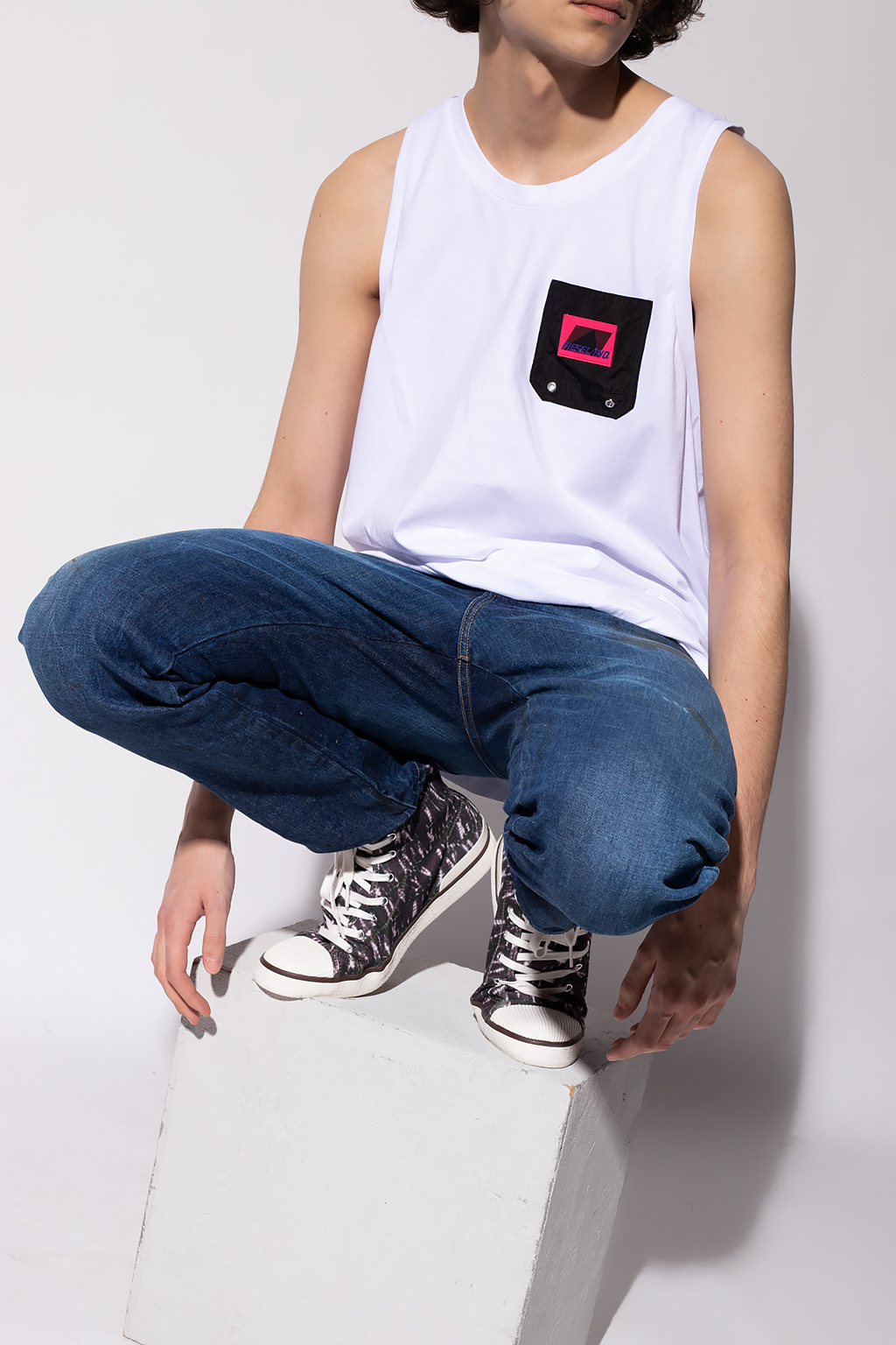 Diesel Tank top with logo Men's Clothing Vitkac